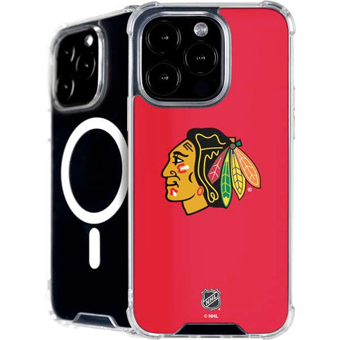 NHL Chicago Blackhawks Solid Background iPhone 16 Pro MagSafe Case